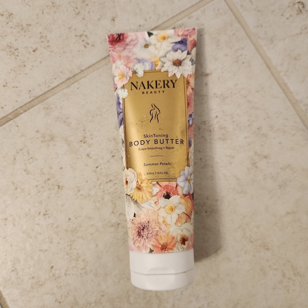 Nakery Beauty Skin Toning Body Butter crepe smoothing SUMMER PETALS 10 oz sealed